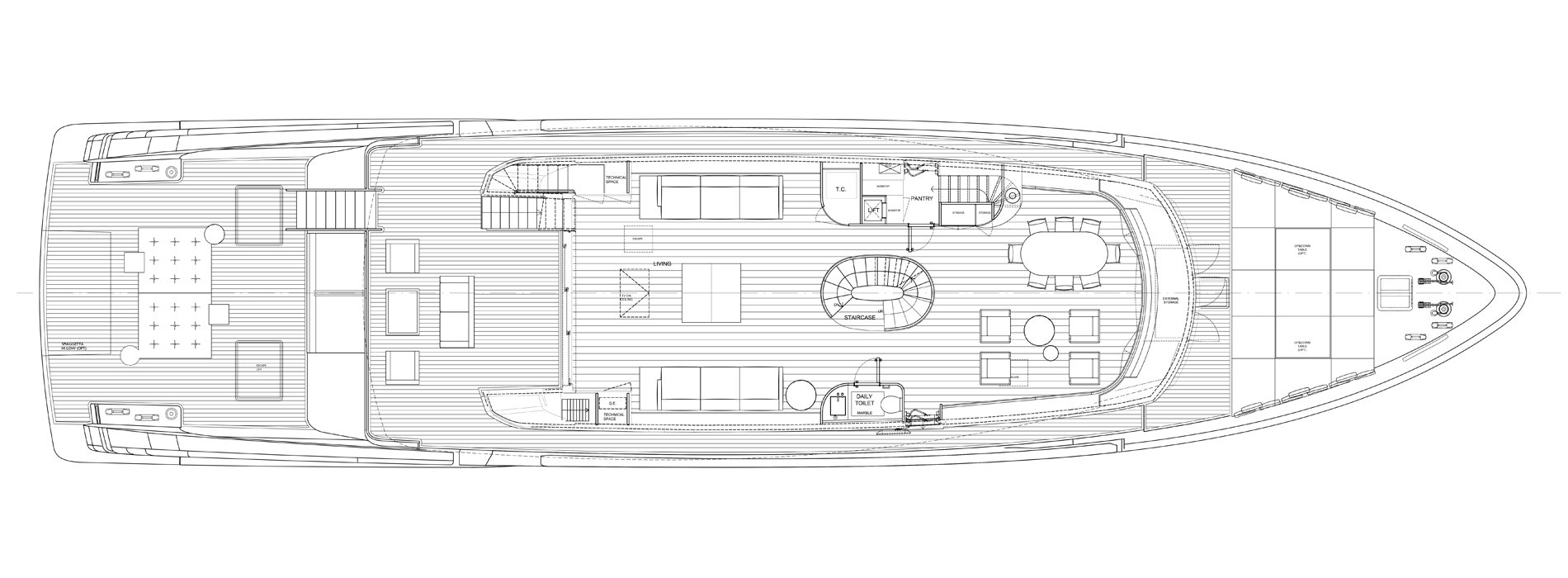 Sanlorenzo Yachts SX112 Main deck Versione A