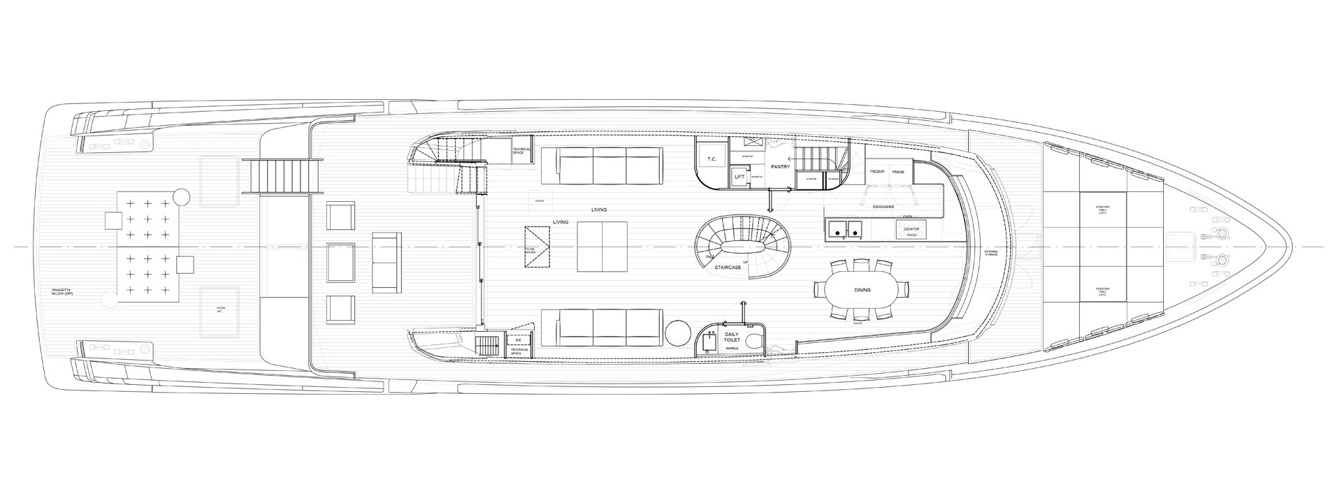 Sanlorenzo Yachts SX112 Main deck Versione B