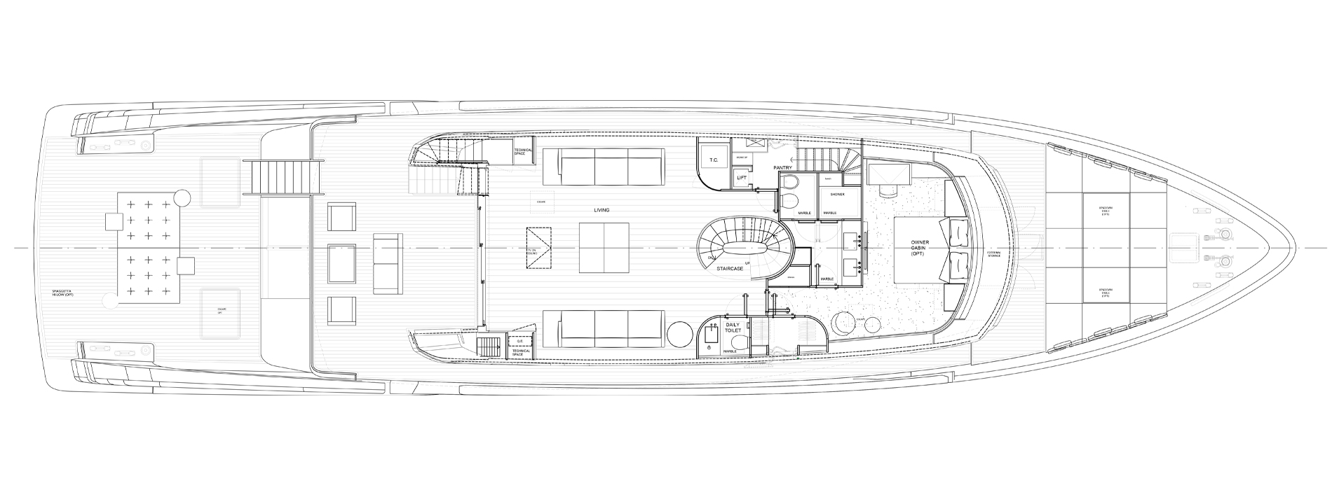 Sanlorenzo Yachts SX112 Main deck Versione C