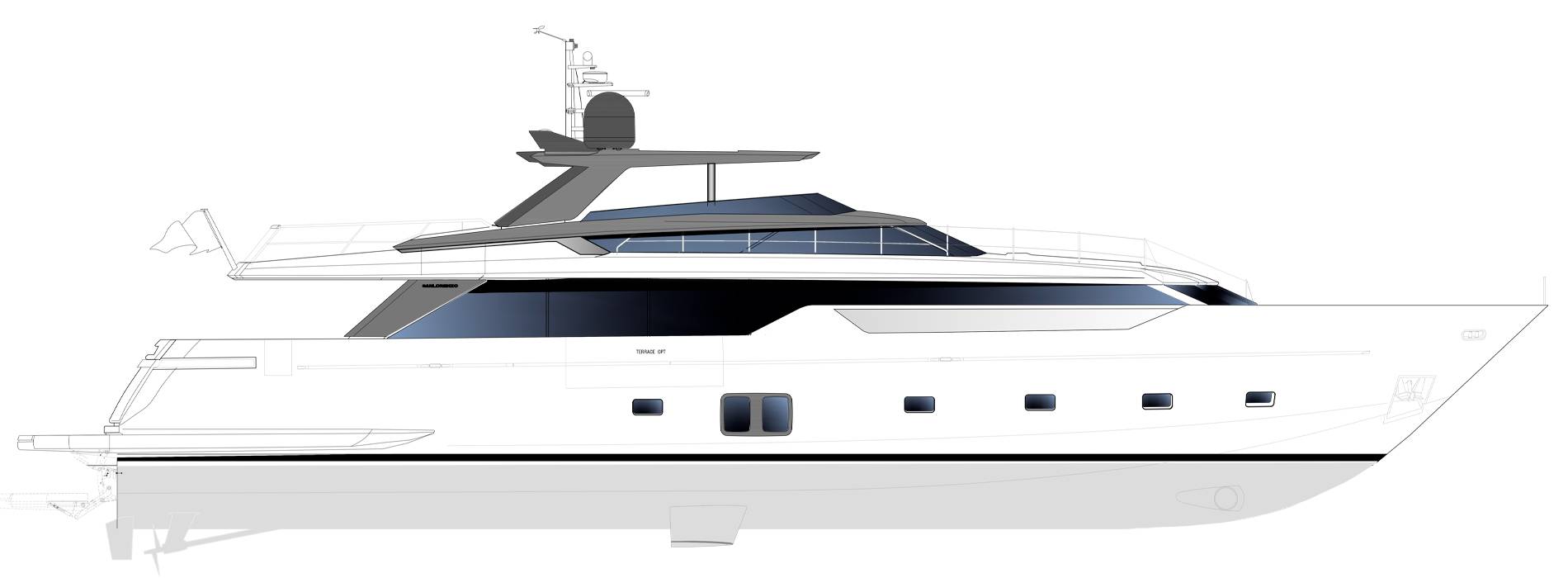 Sanlorenzo Yachts SL106 Asymmetric Profilo