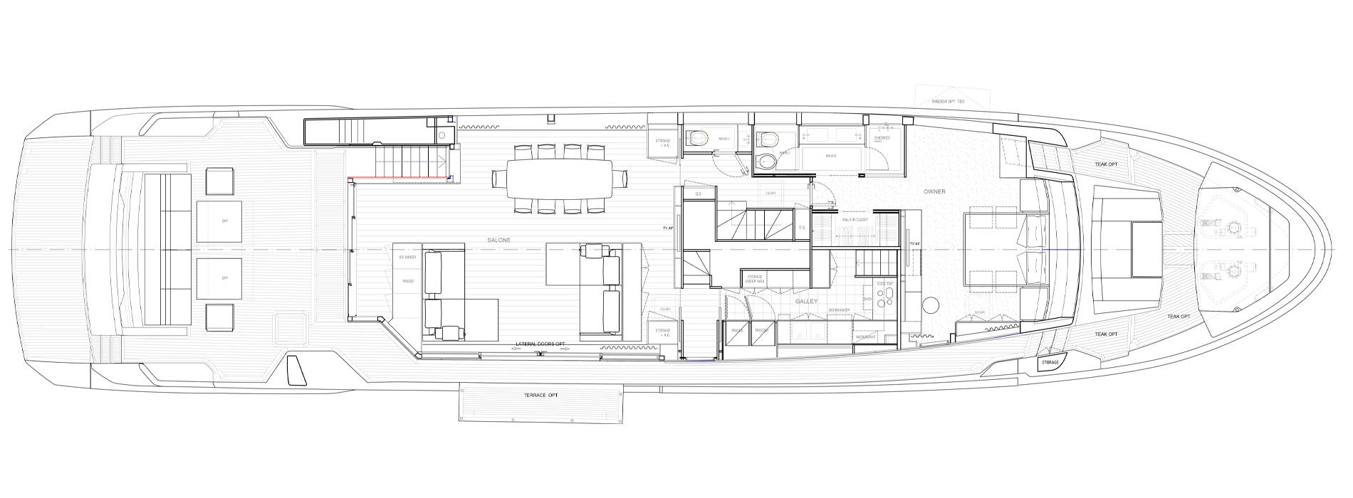 Sanlorenzo Yachts SL106 Asymmetric Main deck