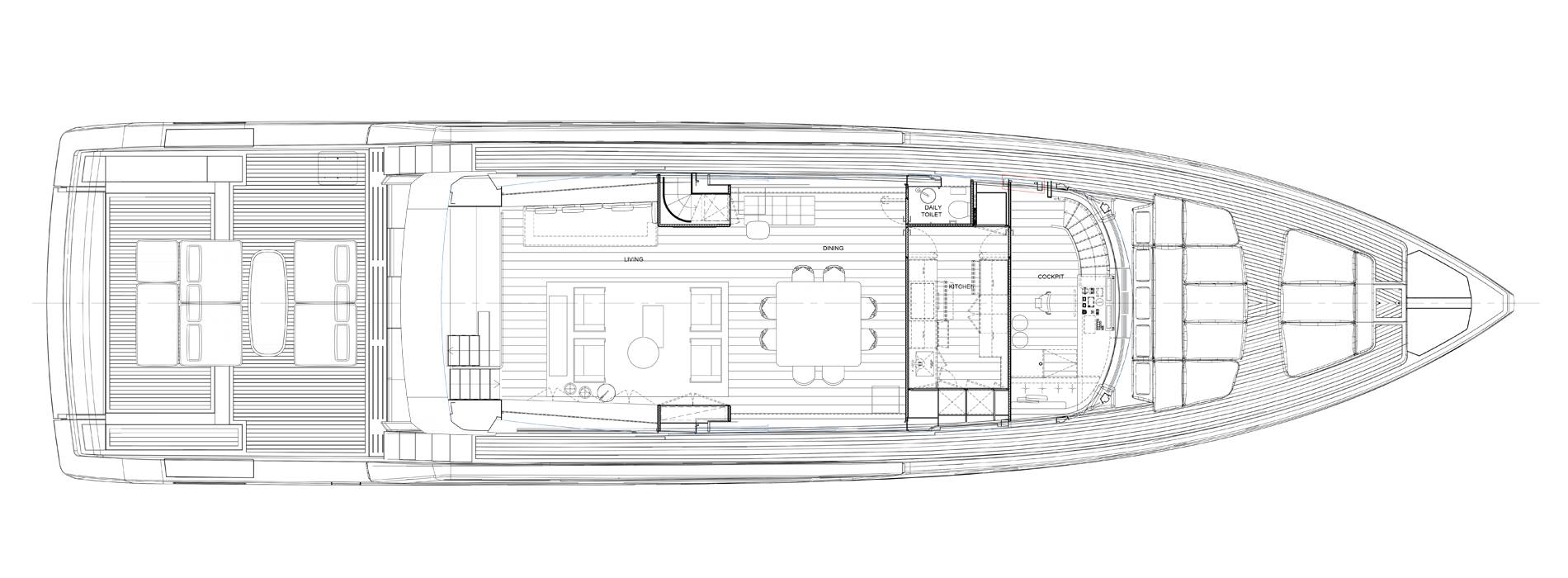 Sanlorenzo Yachts SP110 Главная палуба 