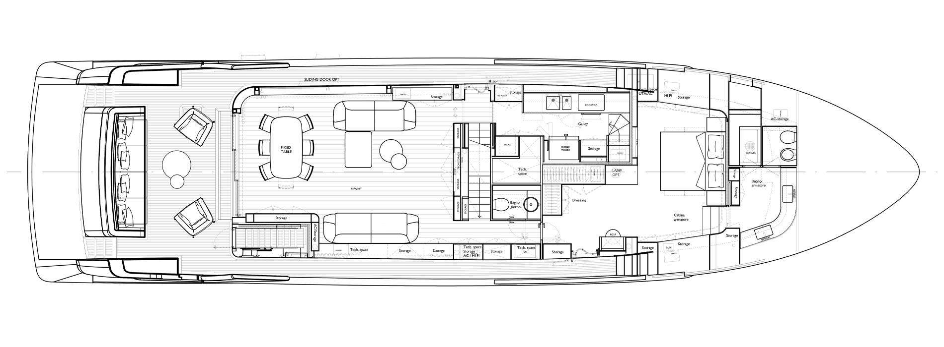 Sanlorenzo Yachts SD90 Главная палуба