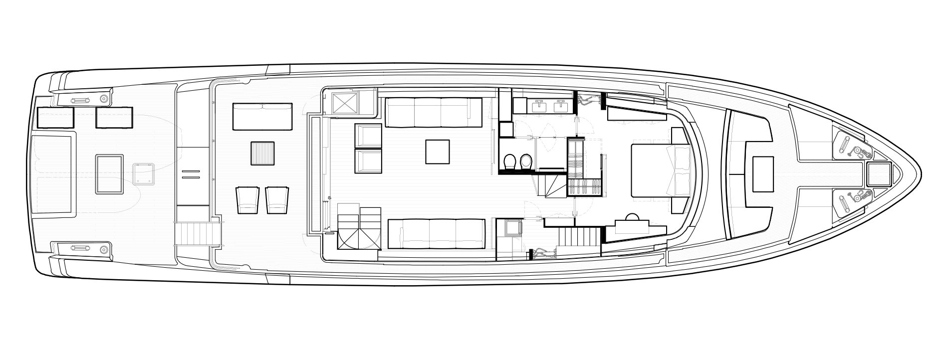 Sanlorenzo Yachts SX100 Main deck Versione A