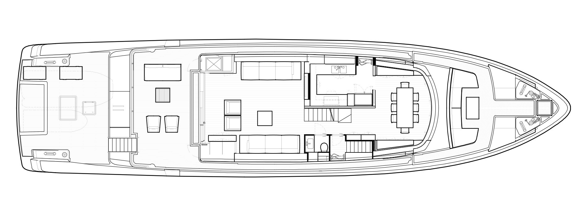 Sanlorenzo Yachts SX100 Main deck Versione B