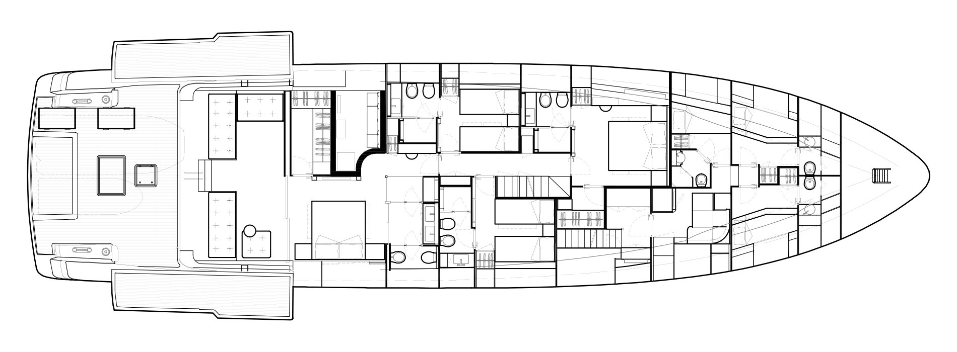 Sanlorenzo Yachts SX100 Lower Deck Versione B