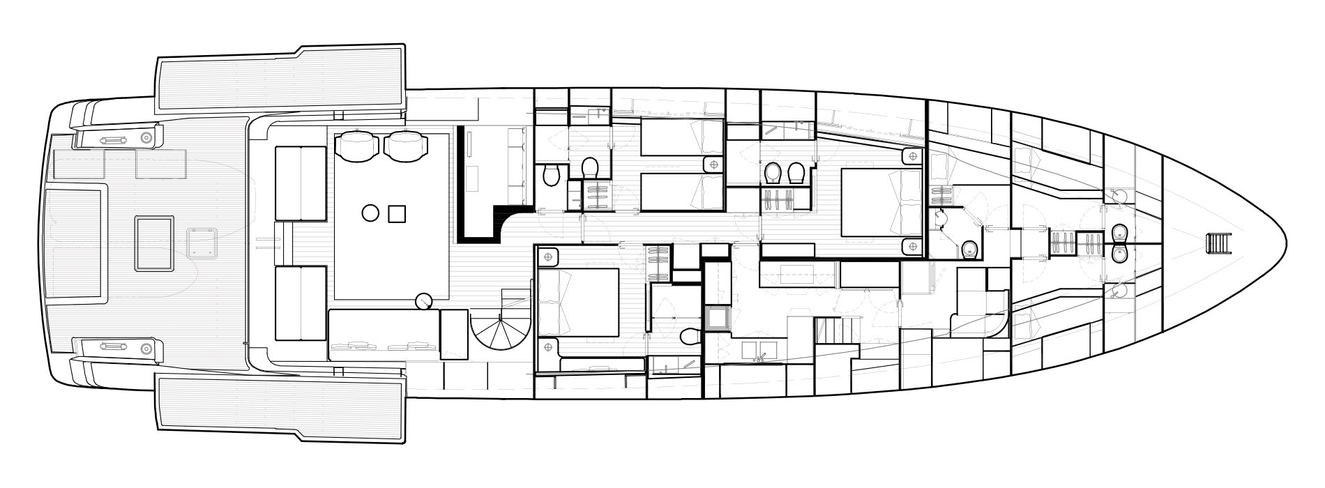 Sanlorenzo Yachts SX100 Lower Deck Versione Lissoni