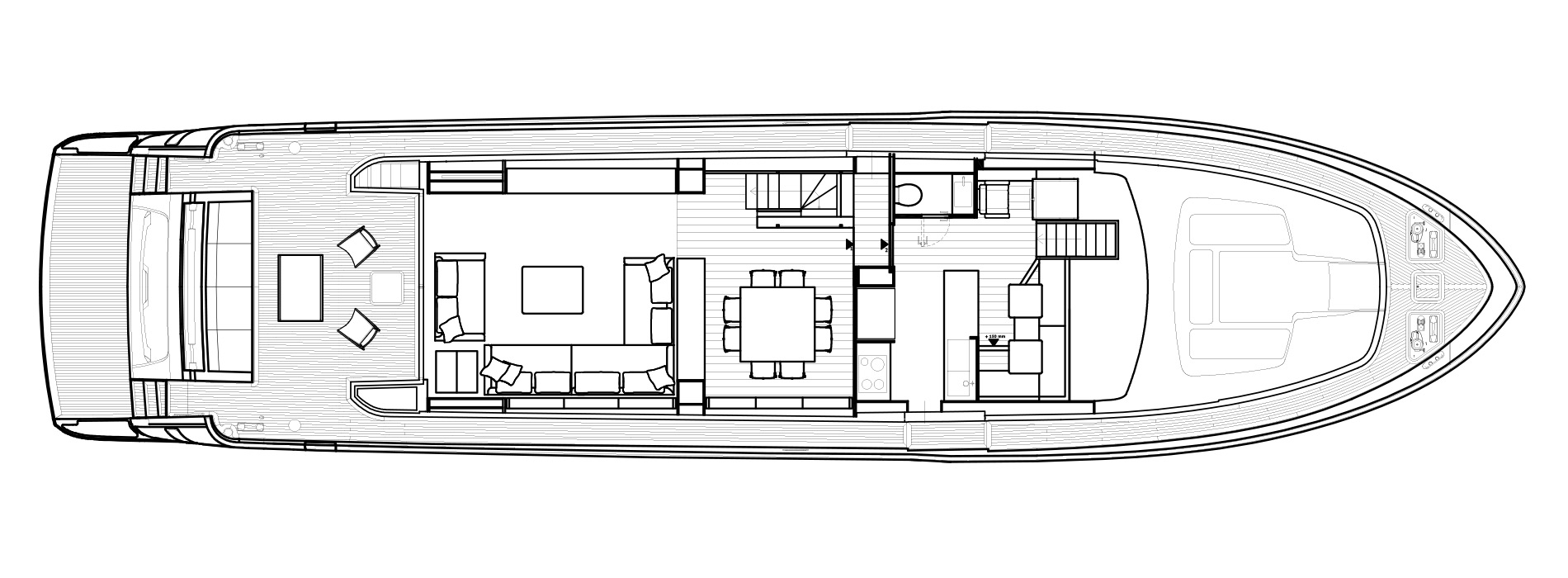 Sanlorenzo Yachts SL86 Главная палуба версия USA