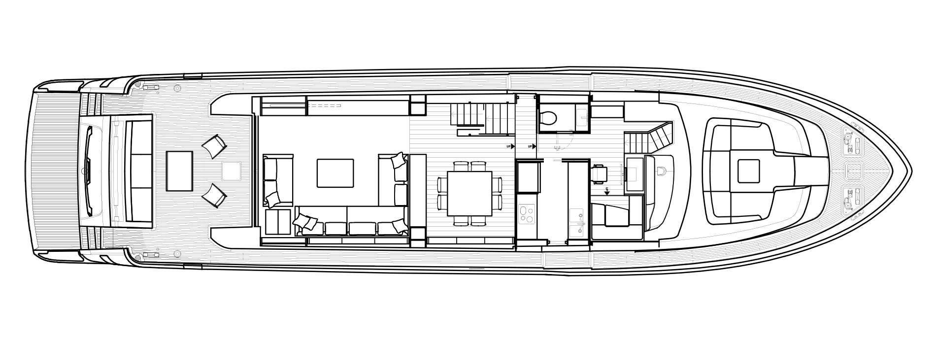 Sanlorenzo Yachts SL86 Главная палуба версия A