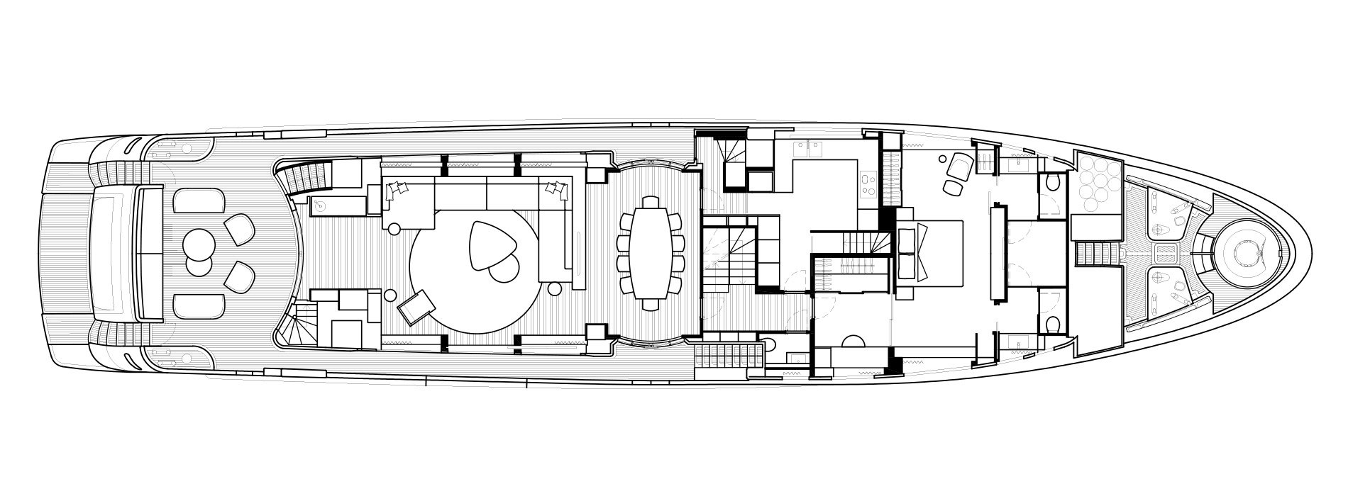 Планы палуб. Остроскулые обводы люксовой моторной яхты. Columbus Yachts Tomahawk план палубы. Основная палуба. Sanlorenzo Alloy 44 Deck Plans.