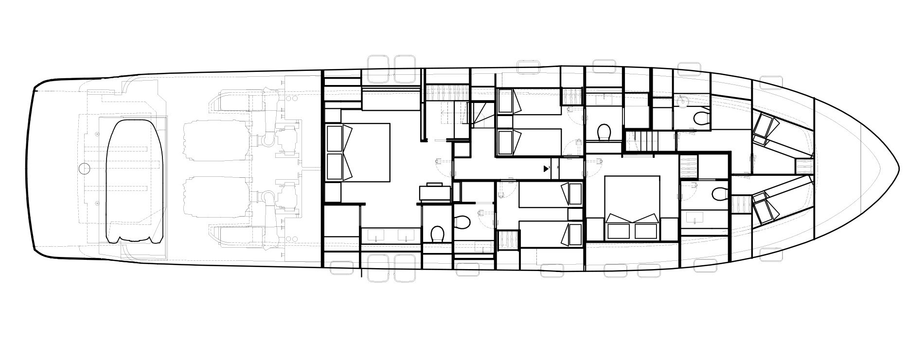 Sanlorenzo Yachts SL86 Lower Deck Versione USA