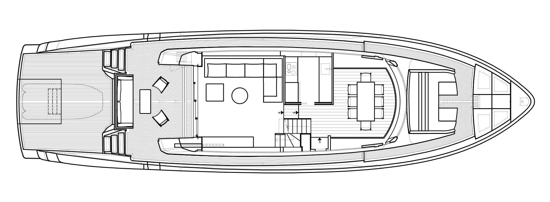 Sanlorenzo Yachts SX76 Cubierta principal Versione A