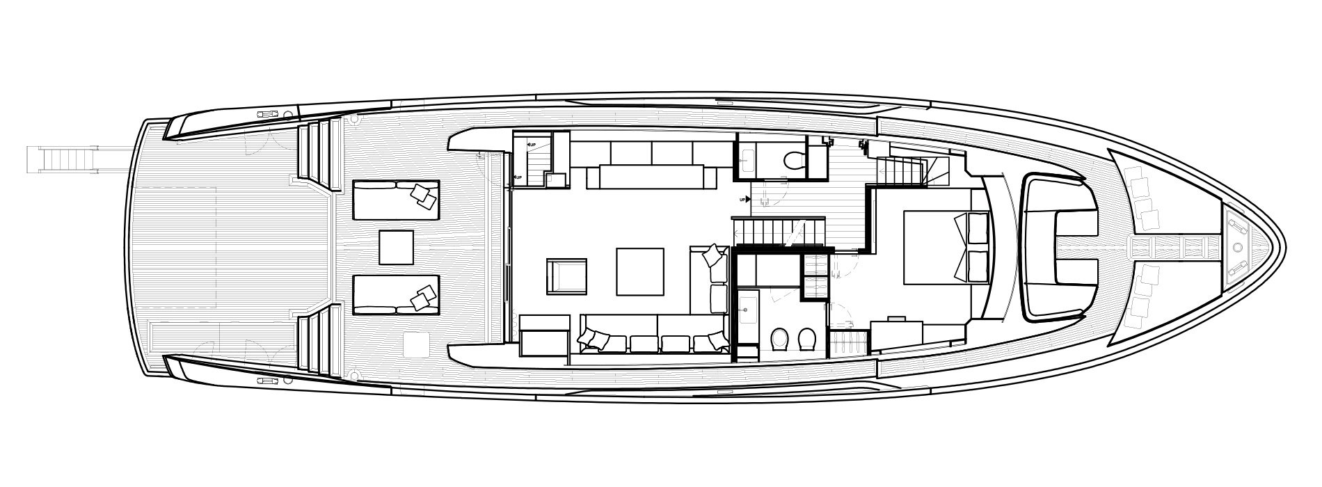 Sanlorenzo Yachts SX88 Cubierta principal Versione C