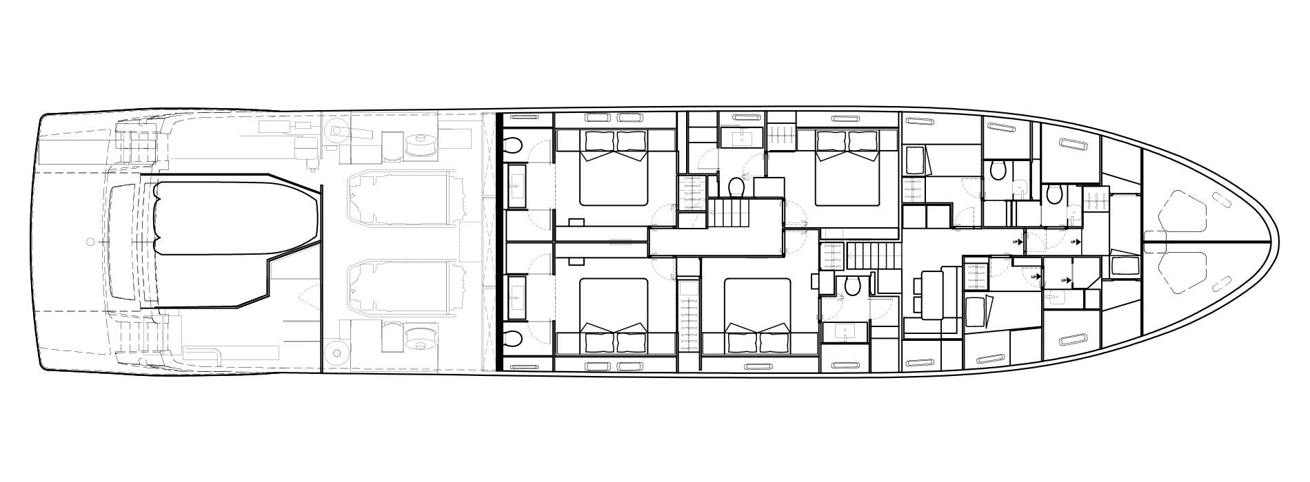 Sanlorenzo Yachts SL106 Lower Deck