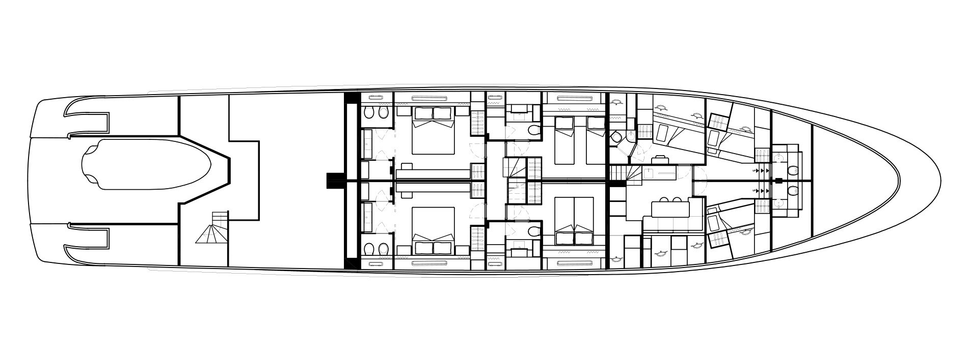 Sanlorenzo Yachts SD126 Lower Deck Versione A bis