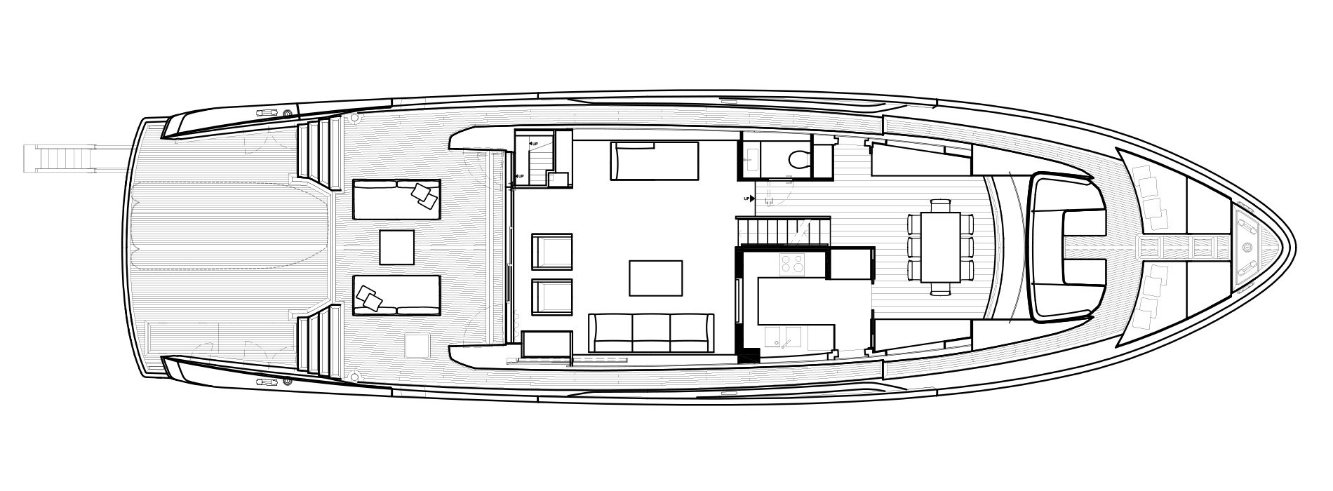 Sanlorenzo Yachts SX88 Main deck Versione A Closed Galley