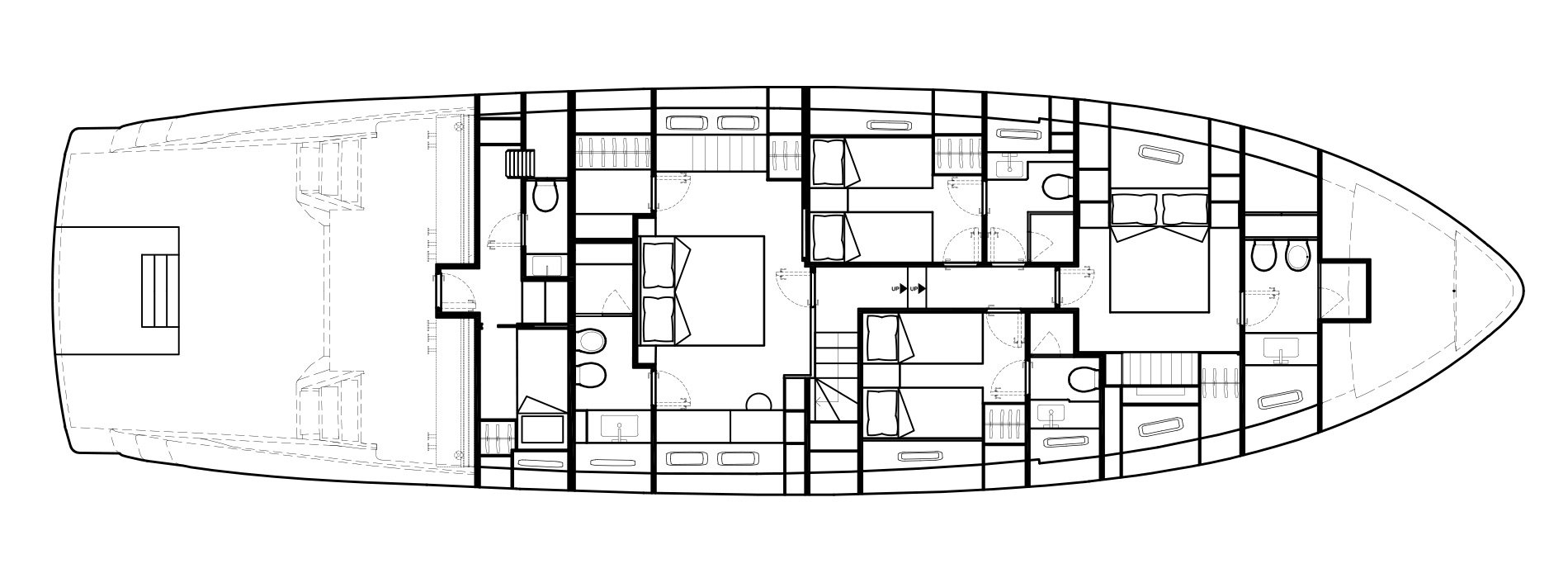 Sanlorenzo Yachts SX76 Lower Deck Versione A