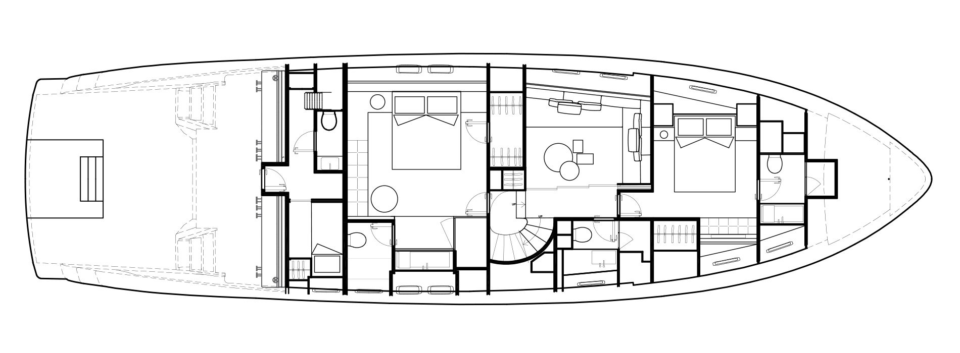 Sanlorenzo Yachts SX76 Lower Deck Versione Lissoni